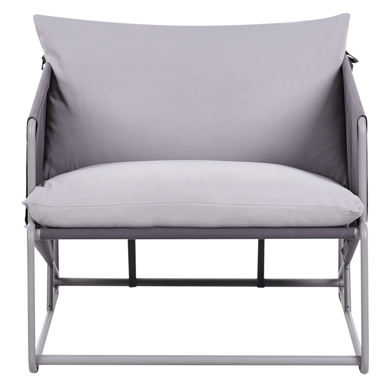 Stol udendørs med pude Ponte - Grå - Havemøbler - Havestole - Udendørs lænestol