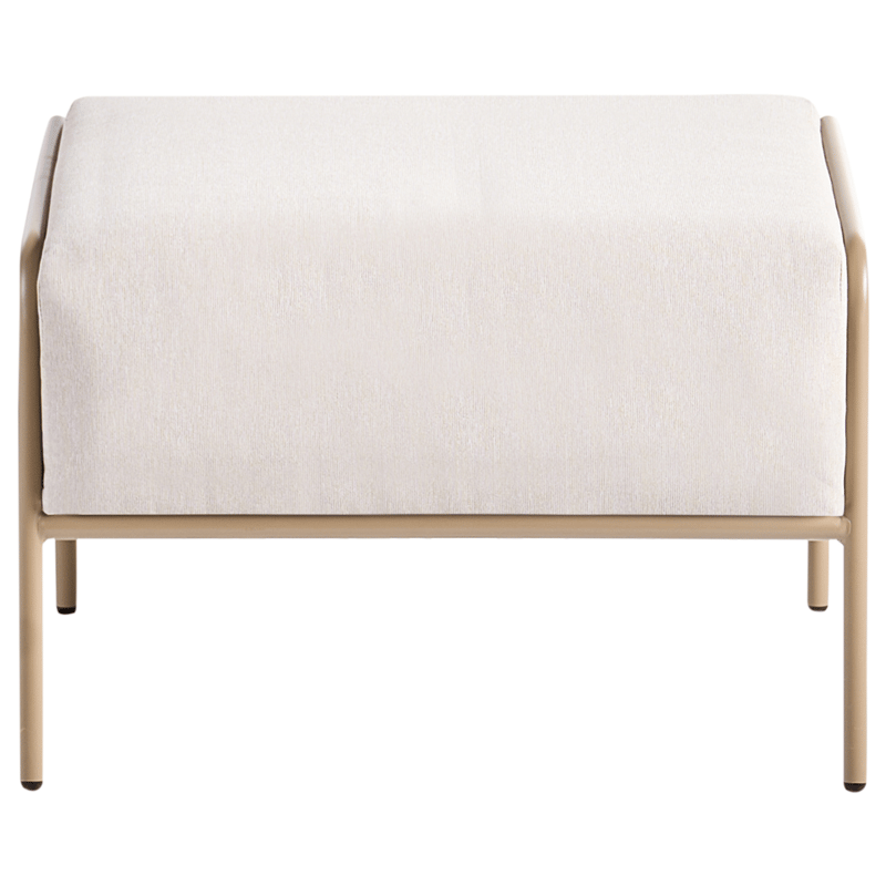 Stol udendørs Nimis med fodskammel - Beige - Havemøbler - Havestole - Udendørs lænestol