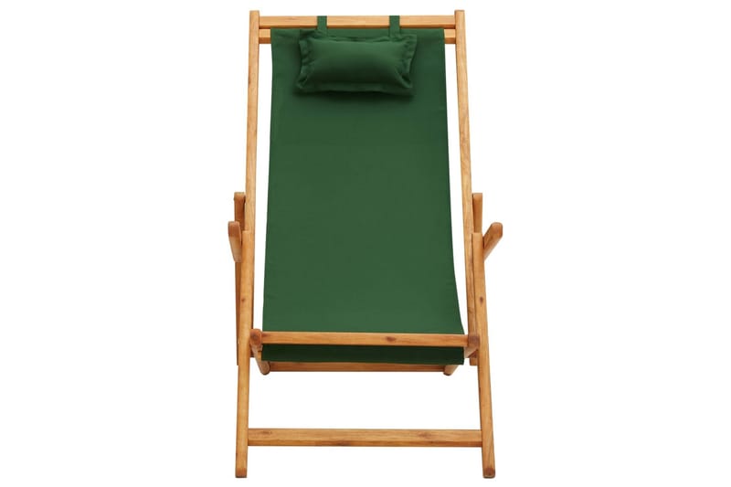 foldbar strandstol eukalyptustræ og stof grøn - Grøn - Strandstole & campingstole - Strandstol