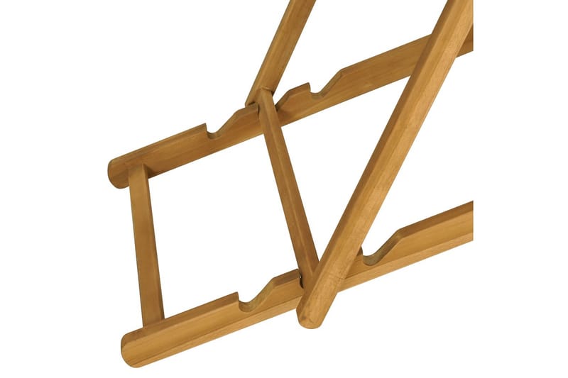 Foldbar Strandstol Massivt Teaktræ Grøn - Grøn - Havemøbler - Havestole - Strandstole & campingstole