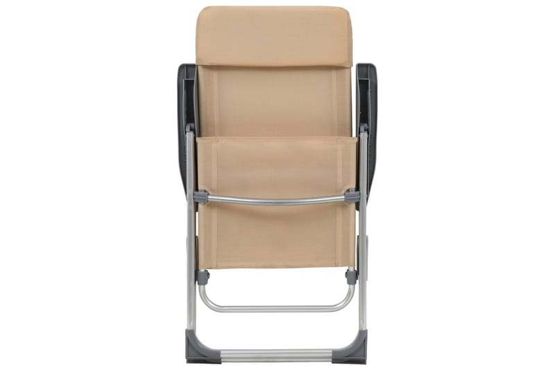 Foldbare Campingstole 2 Stk. Aluminium Cremefarvet - Creme - Havemøbler - Havestole - Strandstole & campingstole