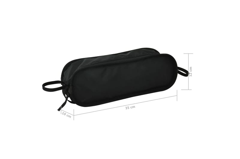 Foldbare Campingstole 2 Stk. M. Bæretaske 54X50X65 Cm Alumin - Sort - Havemøbler - Havestole - Strandstole & campingstole