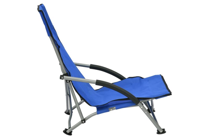 foldbare strandstole 2 stk. stof blå - Blå - Havemøbler - Havestole - Strandstole & campingstole