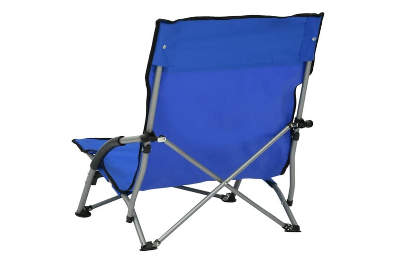 foldbare strandstole 2 stk. stof blå - Blå - Havemøbler - Havestole - Strandstole & campingstole