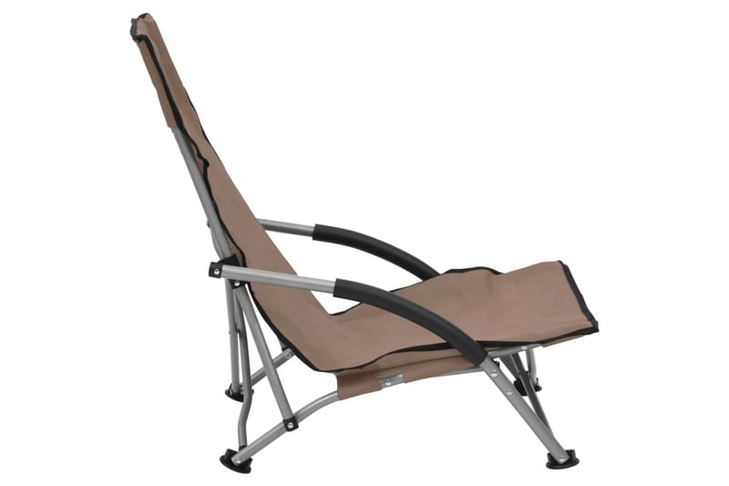 foldbare strandstole 2 stk. stof gråbrun - Gråbrun - Strandstole & campingstole - Strandstol