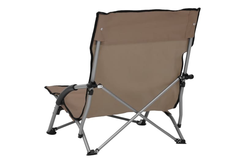 foldbare strandstole 2 stk. stof gråbrun - Gråbrun - Strandstol - Strandstole & campingstole