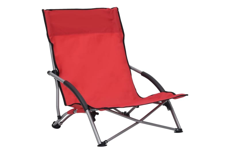 foldbare strandstole 2 stk. stof rød - Rød - Strandstol - Strandstole & campingstole