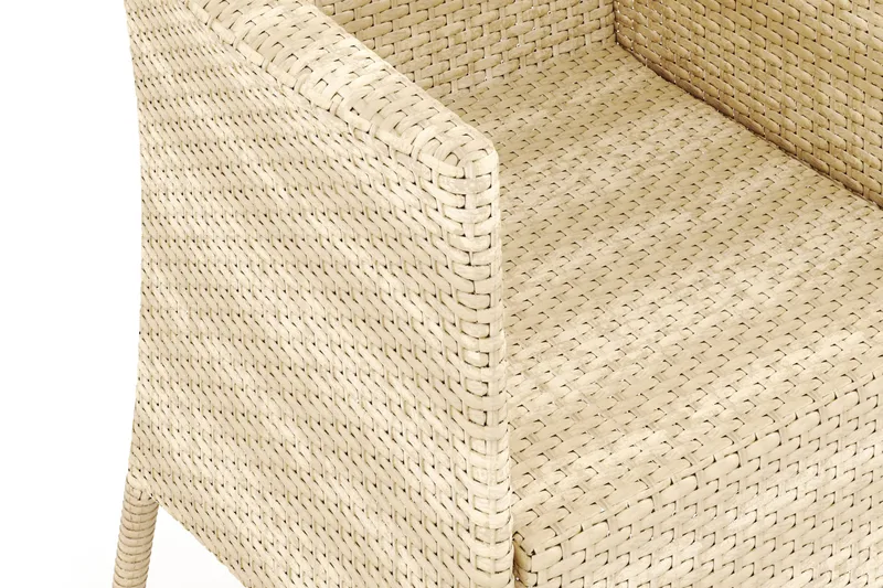 Thor udendørs lænestol – loungestol havemøbler i polyrattan - Beige - Havemøbler - Havestole - Udendørs lænestol