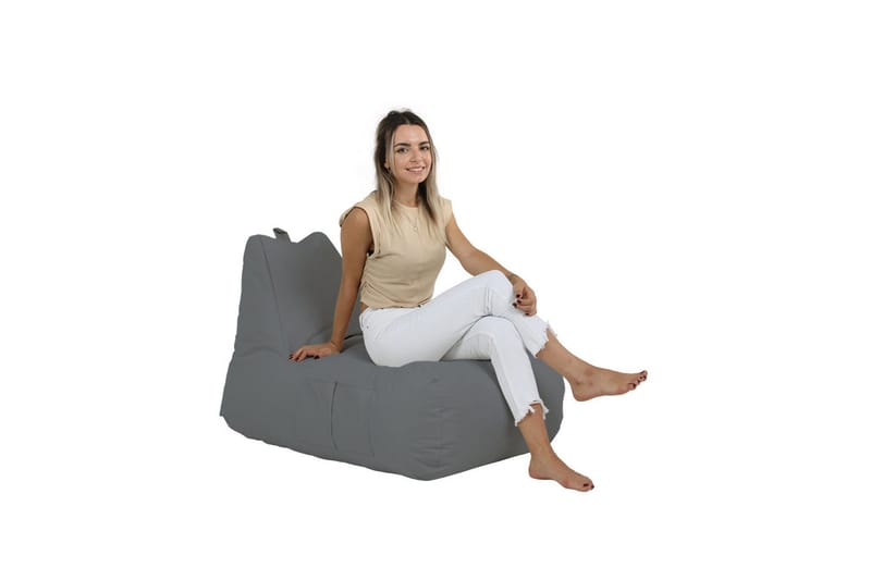 Hina Sækkestol Udendørs 65 cm - Grå - Havemøbler - Havestole - Sækkestole udendørs