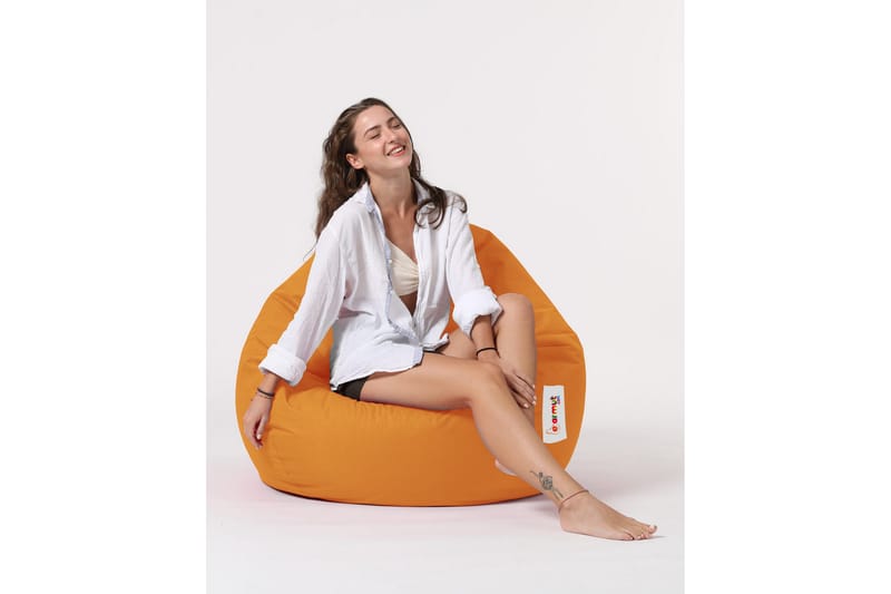 Hunny Sækkestol Udendørs 115 cm - Orange - Havemøbler - Havestole - Sækkestole udendørs