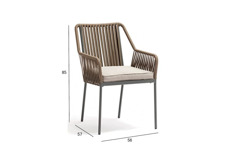 Andros Stol Grå/Taupe - Spisebordsstole udendørs - Altanstole