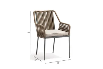 Andros Stol Grå/Taupe - Havemøbler - Havestole - Spisebordsstole udendørs