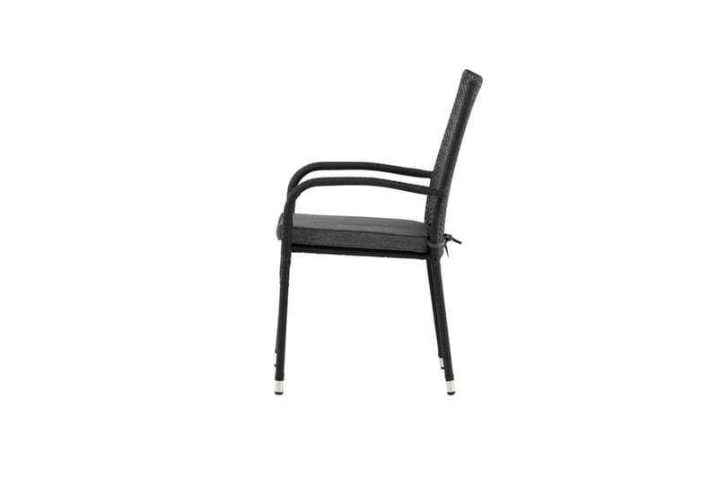 Anna Armstol Stabelbar Sort - Venture Home - Havemøbler - Havestole - Spisebordsstole udendørs