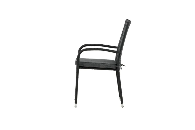 Anna Armstol Stabelbar Sort - Venture Home - Havemøbler - Havestole - Spisebordsstole udendørs