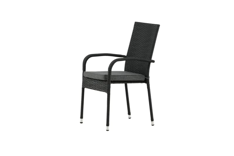 Anna Armstol Stabelbar Sort - Venture Home - Spisebordsstole udendørs - Altanstole