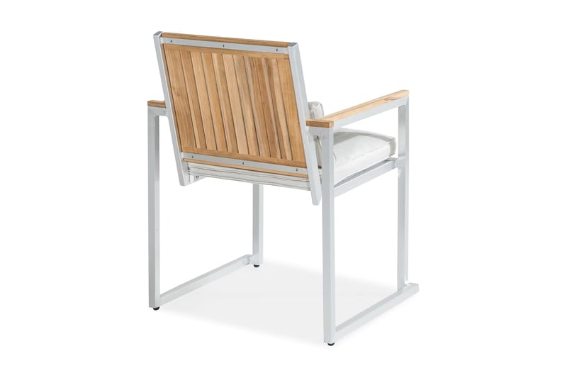Båstad Spisestole - Teak/Borstad Aluminium - Spisebordsstole udendørs - Altanstole
