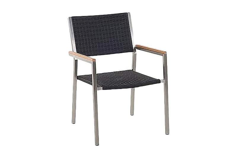 Bacoli Stol 6 stk - Sort - Havemøbler - Havestole - Spisebordsstole udendørs