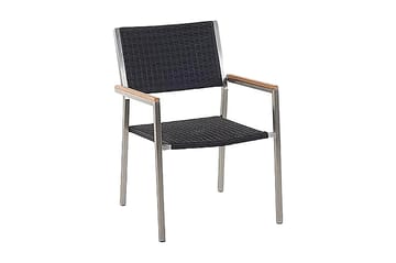 Bacoli Stol 6 stk - Sort - Havemøbler - Havestole - Spisebordsstole udendørs