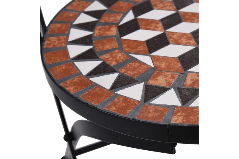 Bistrostole 2 Stk. Med Mosaikdesign Keramisk Brun - Brun - Spisebordsstole udendørs - Altanstole