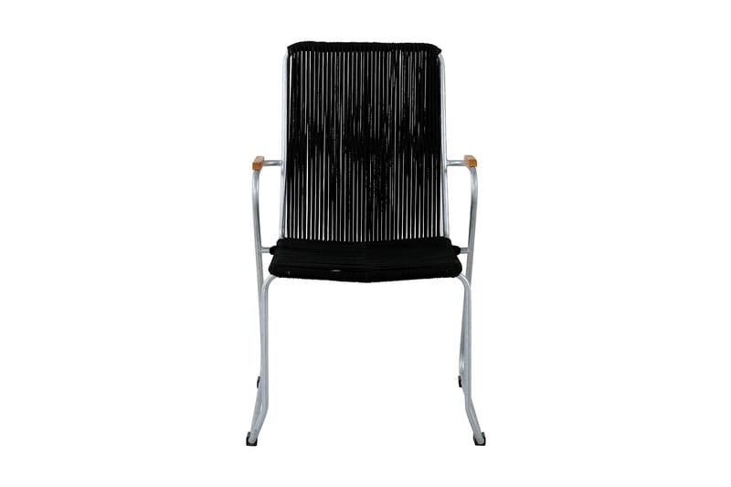 Bois Armstol Sort/Sølv - Venture Home - Spisebordsstole udendørs - Altanstole