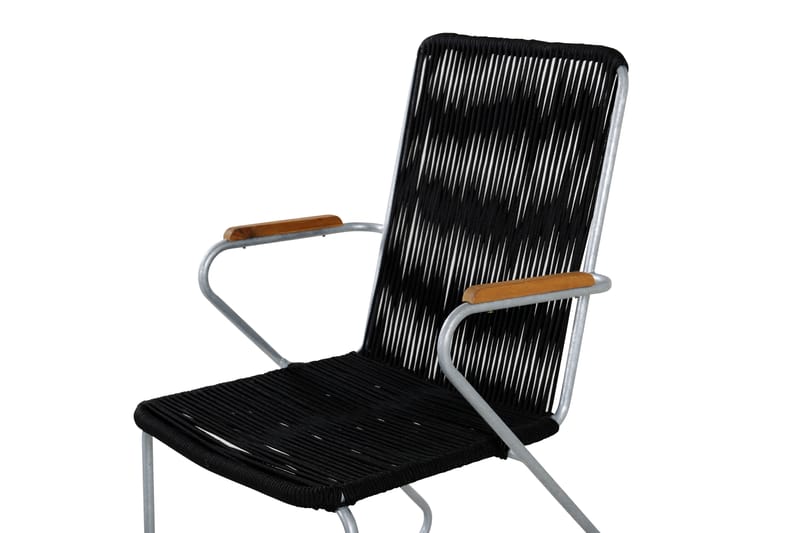 Bois Armstol Sort/Sølv - Venture Home - Spisebordsstole udendørs - Altanstole