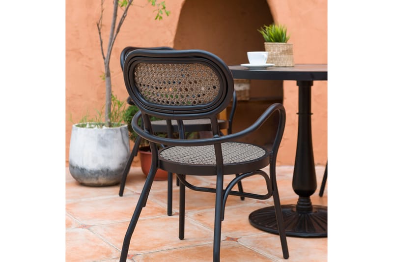 Bolgheri Stol Brun/Sort - Spisebordsstole udendørs - Altanstole
