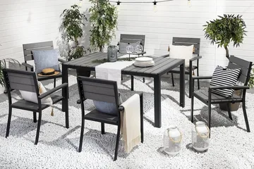 Como Havestol 6 St 55 cm - Sort - Havemøbler - Havestole - Spisebordsstole udendørs