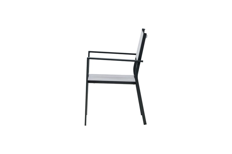 Copacabana Armstol Stabelbar Sort/Grå - Venture Home - Spisebordsstole udendørs - Altanstole