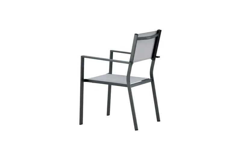Copacabana Armstol Stabelbar - Sort/Grå - Havemøbler - Havestole - Spisebordsstole udendørs