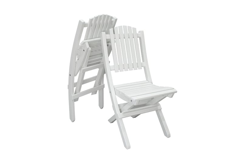 Delpino Klapstol 2 stk - Hvid - Spisebordsstole udendørs - Altanstole
