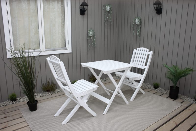 Delpino Klapstol - Hvid - Havemøbler - Havestole - Spisebordsstole udendørs