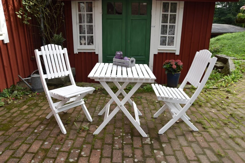 Delpino Klapstol - Hvid - Havemøbler - Havestole - Spisebordsstole udendørs