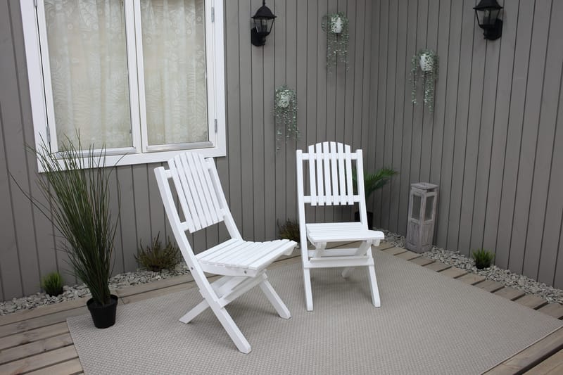 Delpino Klapstol - Hvid - Havemøbler - Havestole - Spisebordsstole udendørs
