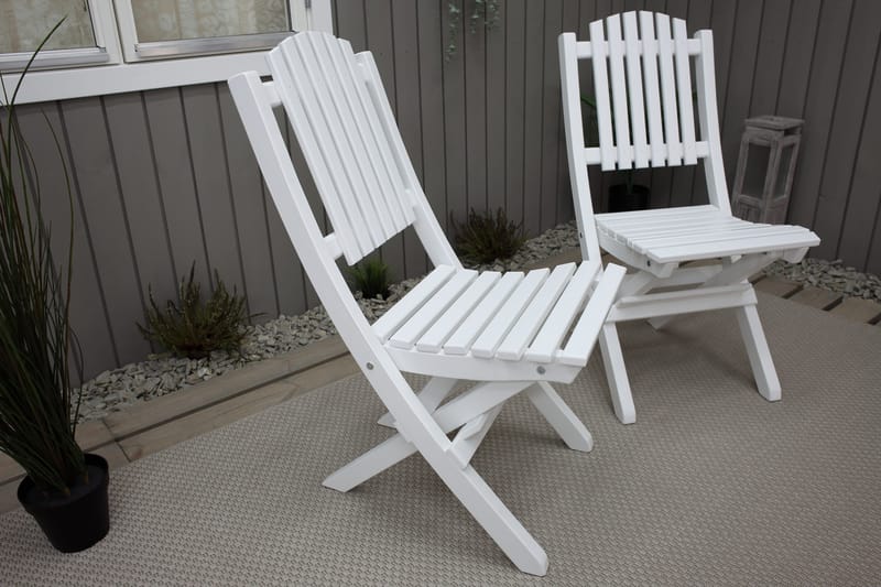 Delpino Klapstol - Hvid - Havemøbler - Havestole - Spisebordsstole udendørs