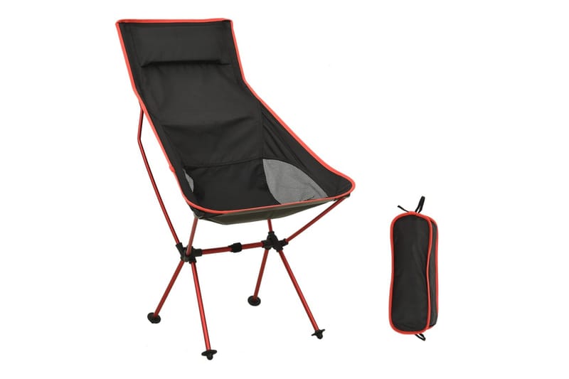 foldbar campingstol PVC og aluminium sort - Sort - Spisebordsstole udendørs - Altanstole