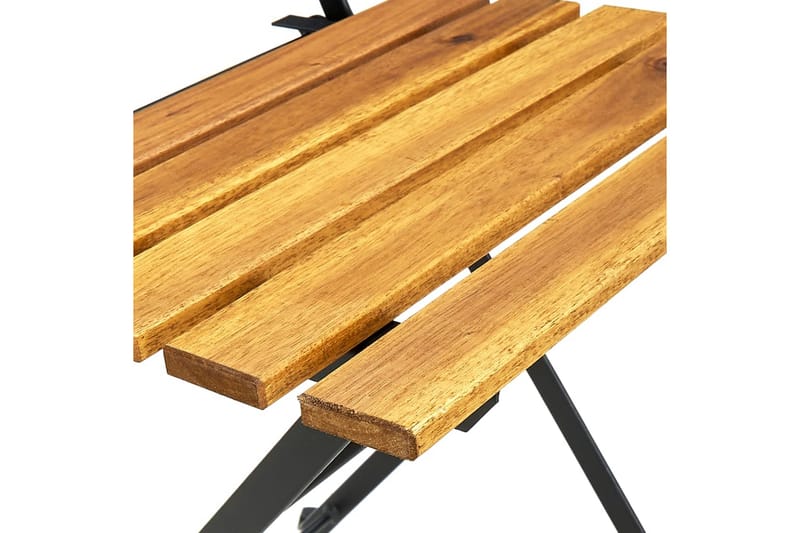 Foldbare Bistrostole 4 Stk. massivt Akacietræ - Brun - Havemøbler - Havestole - Spisebordsstole udendørs