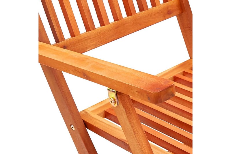 foldbare havestole 2 stk. massivt eukalyptustræ - Brun - Spisebordsstole udendørs - Altanstole