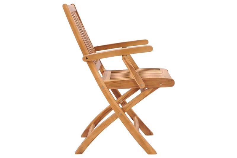 foldbare havestole 2 stk. massivt teaktræ - Spisebordsstole udendørs - Altanstole