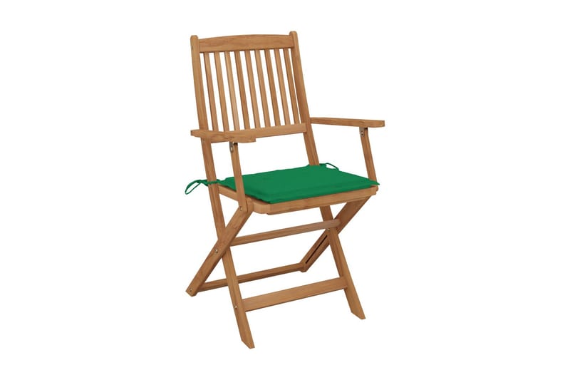 foldbare havestole 2 stk. med hynder massivt akacietræ - Spisebordsstole udendørs - Altanstole