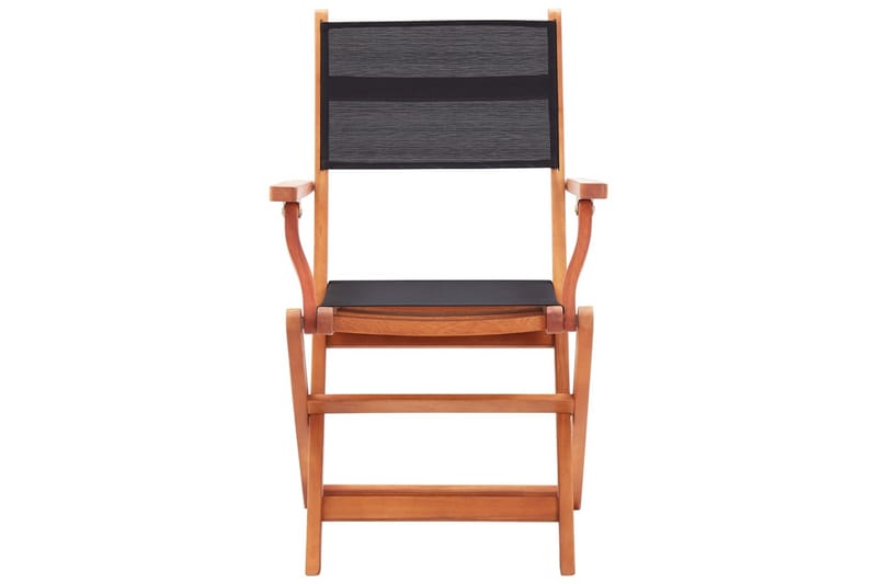 foldbare havestole 6 stk. massivt eukalyptustræ textilene - Brun - Spisebordsstole udendørs - Altanstole