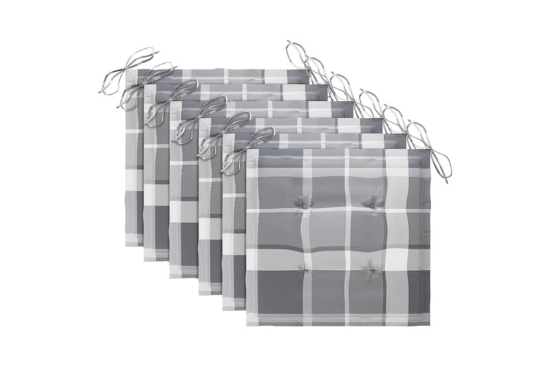 foldbare havestole 6 stk. med hynder massivt akacietræ - Brun - Havemøbler - Havestole - Spisebordsstole udendørs