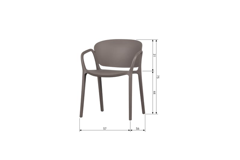 Frikssa Armstol - Taupe - Spisebordsstole udendørs - Altanstole