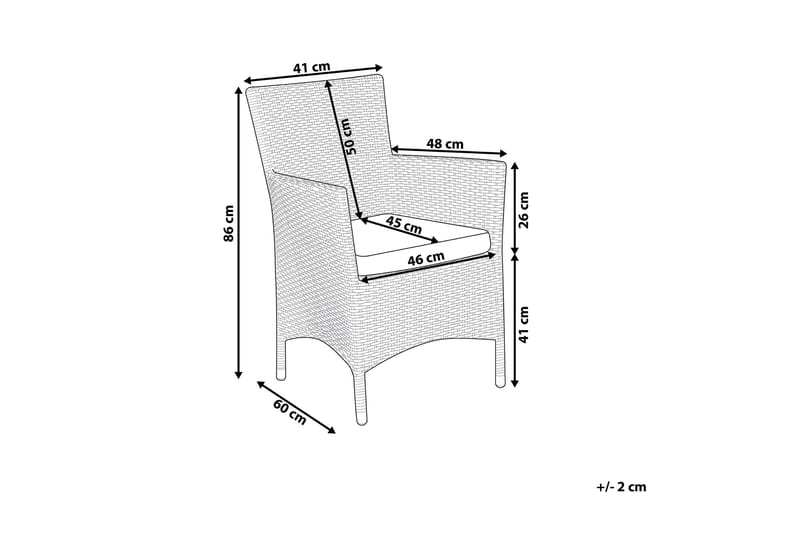 Galar Havestol 2-pak - Hvid - Havemøbler - Havestole - Spisebordsstole udendørs