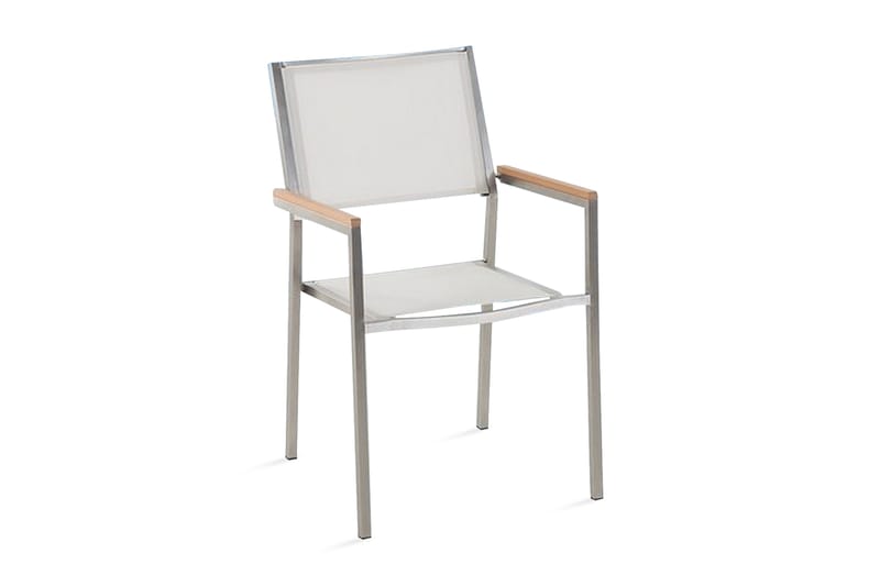 Grosseto Havestol 2 St 58 cm - Hvid - Spisebordsstole udendørs - Altanstole