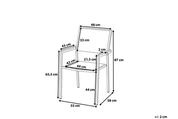 Grosseto Havestol 6 St 58 cm - Hvid - Havemøbler - Havestole - Spisebordsstole udendørs