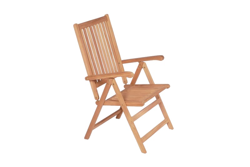 Havelænestole 2 Stk. Massivt Teaktræ - Brun - Spisebordsstole udendørs - Altanstole