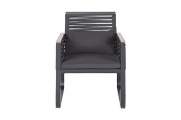 Havestol 2 stk Sort CANETTO - Sort - Havemøbler - Havestole - Spisebordsstole udendørs