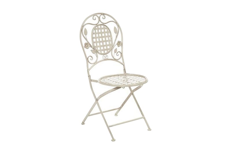 Havestol 4 st cremehvid BIVIO - Hvid - Spisebordsstole udendørs - Altanstole