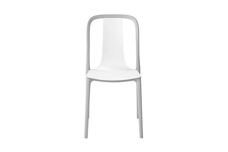 Havestol 4 st hvid/grå SPEZIA - Hvid - Spisebordsstole udendørs - Altanstole