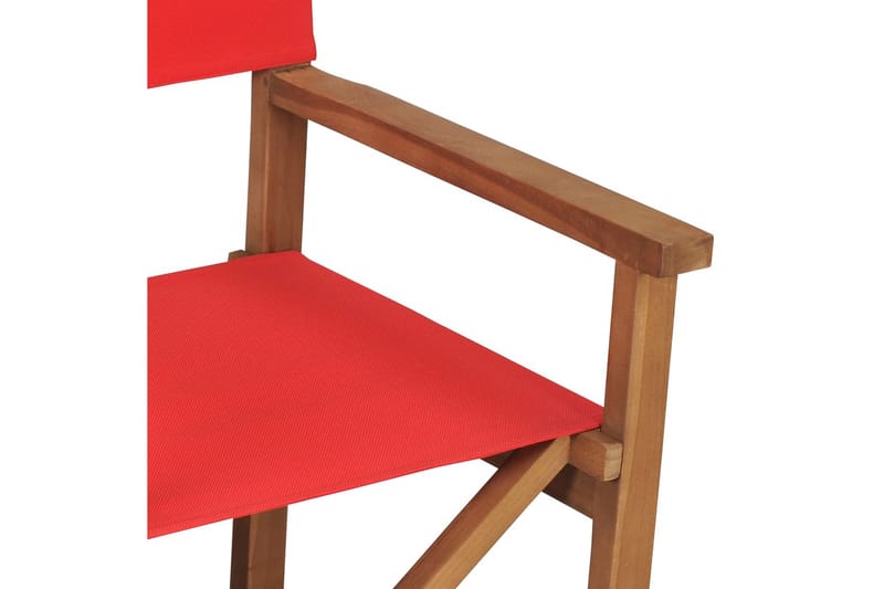 Havestol Massivt Teaktræ Rød - Rød - Spisebordsstole udendørs - Altanstole